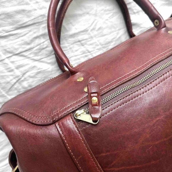 J.W. Hulme Co., Leather duffle bag, Brown, EUC - Picture 8 of 15